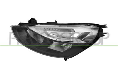 SCHEINWERFER LINKS-H1+H7-MIT LWR-OHNE MOTOR-SCHWARZ