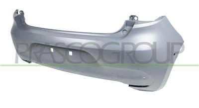 REAR BUMPER-PRIMED-WITH HOLES FOR PDC+SENSOR HOLDERS, PARK ASSIST AND TOW HOOK COVER