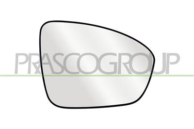 MIRROR GLASS BASE RIGHT-HEATED-CONVEX