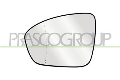 SPIEGELGLAS LINKS-HEIZBAR-ASPHAERISCH