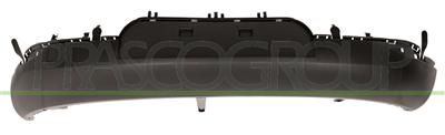 REAR BUMPER-LOWER-BLACK-TEXTURED FINISH-WITH TOW HOOK COVER-WITH CUTTING MARKS FOR PDC