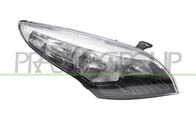 PROIETTORE DESTRO H7+H7-ELETTRICO-CON MOTORE-CROMATO-BORDO NERO