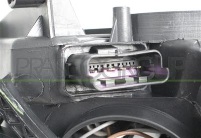 PROIETTORE SINISTRO H7+H7-ELETTRICO-CON MOTORE-CROMATO-BORDO NERO