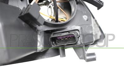 OPTICA IZQUIERDA H7+H7 ELECTRICA-CON MOTOR-NEGRA