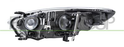 HEADLAMP RIGHT H7+H7 ELECTRIC-WITH MOTOR-BLACK