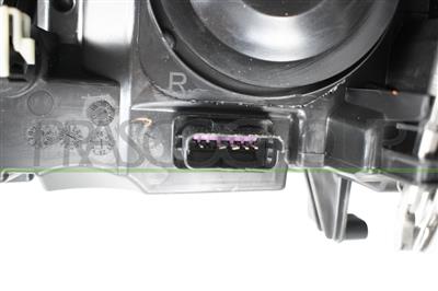 HEADLAMP RIGHT H7+H7 ELECTRIC-WITH MOTOR-BLACK