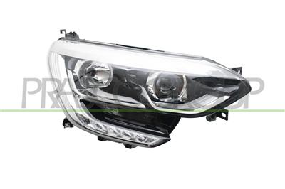 HEADLAMP RIGHT H7+H7 ELECTRIC-WITHOUR MOTOR-WITH DAY RUNNING LIGHT-CHROME RIM-LED