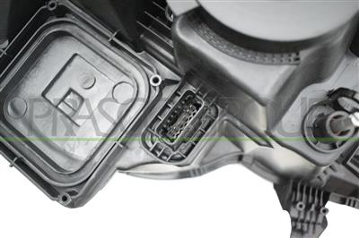 HEADLAMP LEFT H7+H7 ELECTRIC-WITHOUR MOTOR-WITH DAY RUNNING LIGHT-CHROME RIM-LED