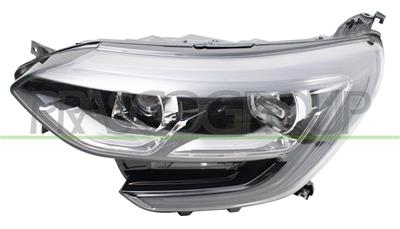 PROIETTORE DESTRO H7+H7-ELETTRICO-SENZA MOTORE-CON LUCE DIURNA-BORDO NERO-LED