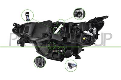 PROIETTORE DESTRO-ELETTRICO-CON MOTORE-CON LUCE DIURNA-CON FUNZIONE INDICATORE DIREZIONE-LED