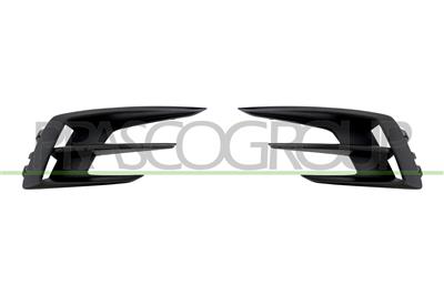 SET OF FRONT BUMPER GRILLES-BLACK-TEXTURED FINISH-WITHOUT FOG LAMP HOLES (RIGHT+LEFT)