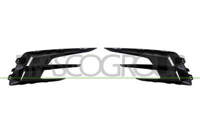 KIT GRIGLIE PARAURTI ANTERIORE-NERE-GOFFRATA-SENZA SEDE FENDI-(DESTRA+SINISTRA)