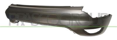 REAR BUMPER-BLACK-TEXTURED FINISH-WITH TOW HOOK COVER-WITH PDC AND PARK ASSIST CUTTING MARKS