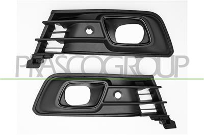 FRONT BUMPER GRILLE SET-BLACK-TEXTURED FINISH-WITH FOG LAMP HOLES-WITH PDC+SENSOR HOLDERS-WITH BLACK-GLOSSY FRAME (RIGHT+LEFT)