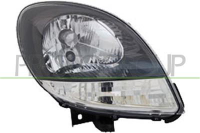 HEADLAMP RIGHT H4 ELECTRIC-CLEAR LAMP-WITHOUT MOTOR-BLACK
