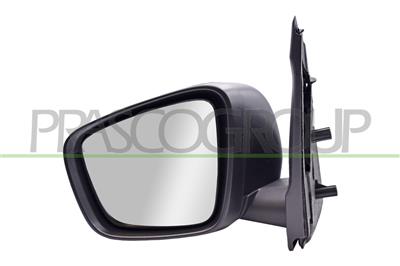DOOR MIRROR LEFT-MANUAL-BLACK-CONVEX