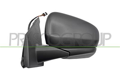 DOOR MIRROR LEFT-ELECTRIC-HEATED-BLACK-WITH BLIS-CONVEX-7 PINS