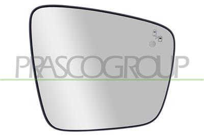 MIRROR GLASS BASE RIGHT-HEATED-BLIS-CONVEX-2 PINS