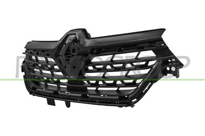 GRILLE DE CALANDRE-NOIRE-STRUCTURE'-AVEC MOULURES NOIRE BRILLANTE-AVEC TROUS PROFIL MOD. > 03/23