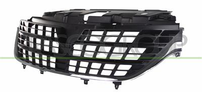 RADIATOR GRILLE-BLACK-WITH CHROME FRAME-WITH GLOSSY BLACK MOULDINGS