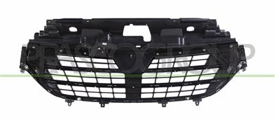 RADIATOR GRILLE-BLACK-WITH CHROME FRAME-WITH GLOSSY BLACK MOULDINGS