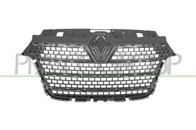 GRILLE CALANDRE NOIRE AVEC 3 MOULURES CHROMEES ET 4 MOULURES NOIRE-BRILLANTE