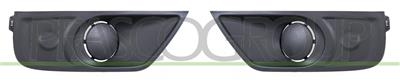FRONT BUMPER GRILLE SET-BLACK-WITH FOG LAMP CUTTING MARKS-(RIGHT+LEFT)