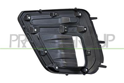 BUMPER GRILLE RIGHT-BLACK-GLOSSY-WITH FOG LAMP HOLE-WITH CHROME FRAME