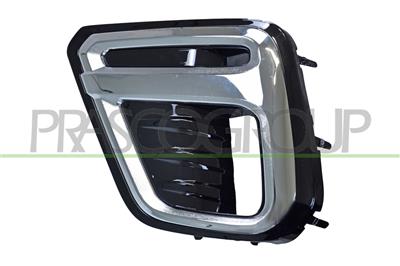 BUMPER GRILLE LEFT-BLACK-GLOSSY-WITH FOG LAMP HOLE-WITH CHROME FRAME