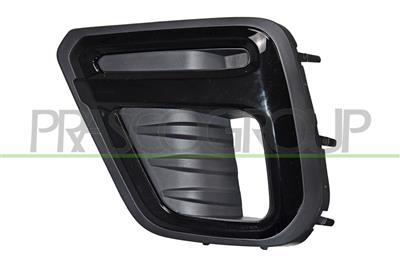 BUMPER GRILLE LEFT-BLACK-WITH FOG LAMP HOLES-WITH BLACK-GLOSSY FRAME