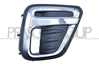 BUMPER GRILLE RIGHT-BLACK-WITH FOG LAMP HOLE-WITH CHROME FRAME