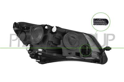 HEADLAMP LEFT H7+H7-ELECTRIC-WITH MOTOR-HELLA TYPE