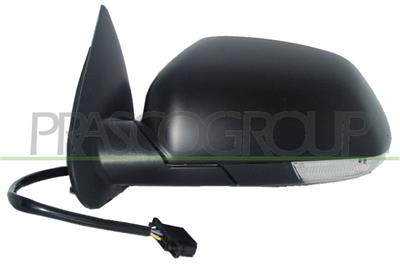 DOOR MIRROR LEFT-ELECTRIC-HEATED-PRIMED-WITH LAMP