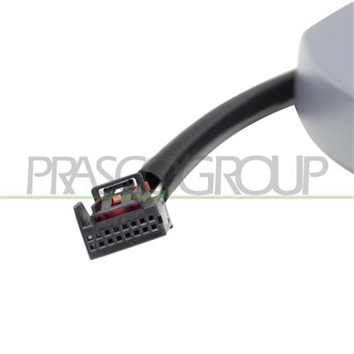 DOOR MIRROR RIGHT-ELECTRIC-PRIMED-HEATED-WITH LAMP-CONVEX-6 PINS