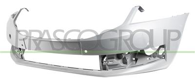 FRONT BUMPER-BLACK-SMOOTH-FINISH TO BE PRIMED-WITH CUTTING MARKS FOR SENSORS
