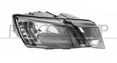 OPTICA DERECHA H7+H15 ELECTRICA-CON MOTOR-CON LUZ DIURNA-NEGRA