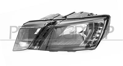 HEADLAMP LEFT H7+H15 ELECTRIC-WITH MOTOR-WITH DAY RUNNING LIGHT-BLACK