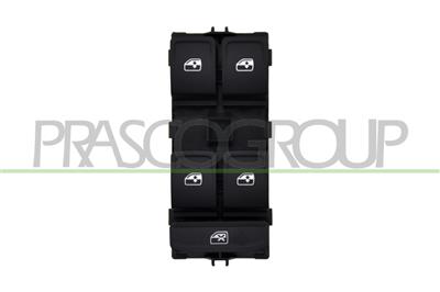 FRONT DOOR LEFT WINDOW REGULATOR PUSH-BOTTON PANEL-BLACK-4 SWITCHES-10 PINS
