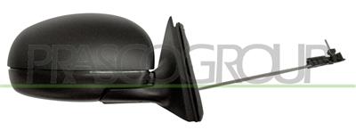 DOOR MIRROR RIGHT-CABLE-BLACK-CONVEX-CHROME