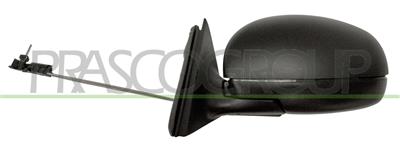 DOOR MIRROR LEFT-CABLE-BLACK-ASPHERICAL-CHROME