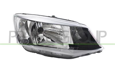 HEADLAMP RIGHT H4 ELECTRIC-WITH MOTOR-WITH DAY RUNNING LIGHT-BLACK