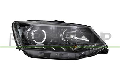 OPTICA DERECHA H7+H7 ELECTRICA-CON MOTOR-CON LUZ DIURNA-NEGRA-LED