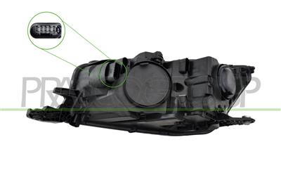 HEADLAMP RIGHT H7+H7-ELECTRIC-WITH MOTOR-WITH DAY RUNNING LIGHT-LED