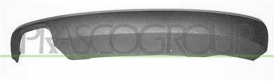 REAR BUMPER SPOILER-BLACK-TEXTURED FINISH-WITH LEFT DOUBLE HOLE FOR EXHAUST