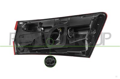 GRUPO OPTICO TRASERO IZQUIERDO-EXTERIOR-NEGRO-LED-MONTAJE VAROK MOD. FAMILIAR