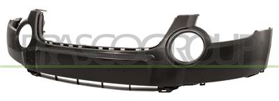 FRONT BUMPER-BLACK-SMOOTH FINISH TO BE PRIMED-WITH TOW HOOK COVER-WITH CUTTING MARKS FOR PDC AND HEADLAMP WASHERS