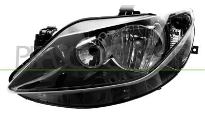 OPTICA IZQUIERDA H7+H7 ELECTRICA-CON MOTOR-NEGRA