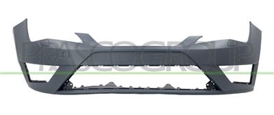 FRONT BUMPER-PRIMED-WITH HEADLAMP WASHER HOLES+WASHER COVER-WITH TOW HOOK COVER-WITH CUTTING MARKS FOR PDC