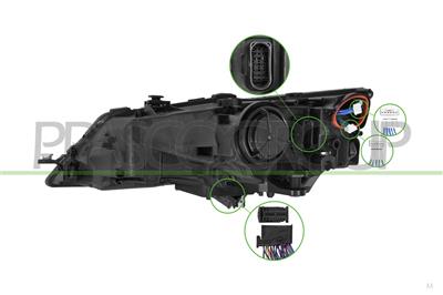 PROIETTORE DESTRO-ELETTRICO-CON MOTORE-SENZA CENTRALINA-FULL LED-VERSIONE VALEO