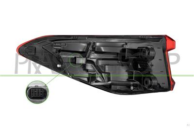 TAIL LAMP RIGHT-OUTER-WITH BULB HOLDER-LED-VARROC TYPE